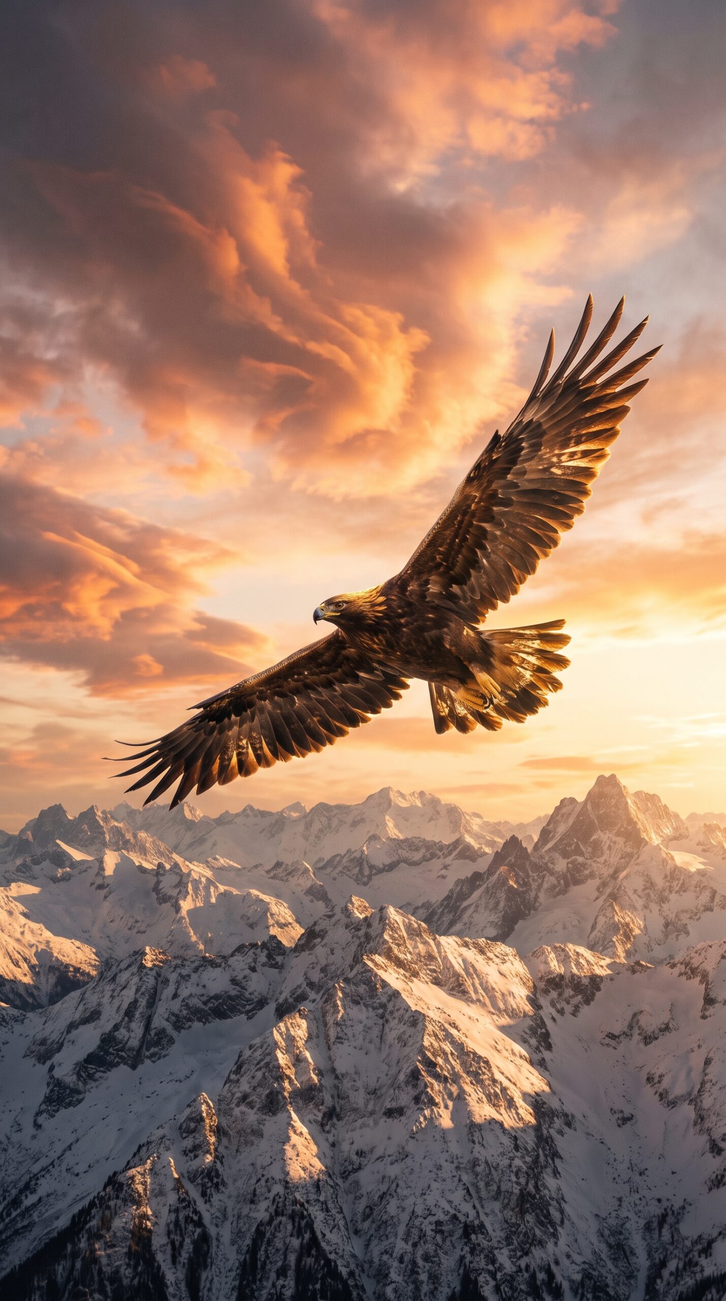 Golden Eagle Flight Wallpaper